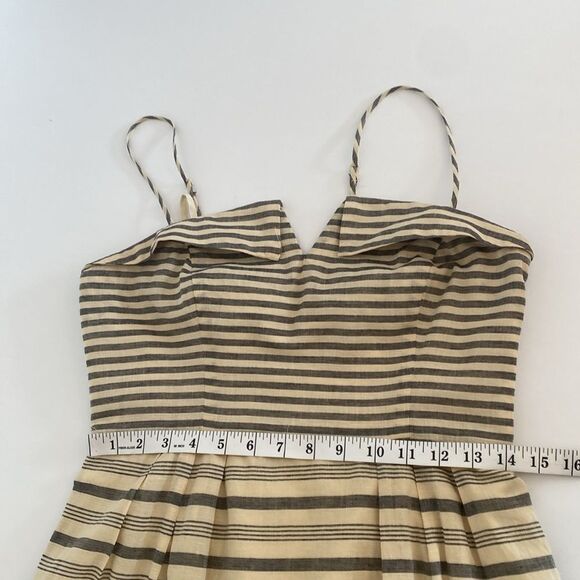 Anthropologie Maeve Changing Stripes Cream and Gray Mini Dress Dress Size 6 - Picture 11 of 15
